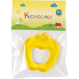 Прорізувач для зубів Курносики Яблучко з водою жовтий (7043 жовт) - мініатюра 2