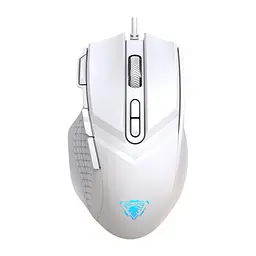 Дротова миша Jedel GM800 ігрова з RGB підсвічуванням білий