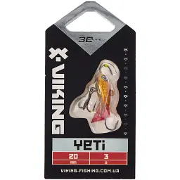 Балансир Viking Fishing Yeti Ice Jig 20mm 3.0g #8 Candle Flame - мініатюра 2