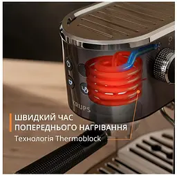 Кавоварка еспресо Krups XP444G10 1 л Чорний (6952971) - мініатюра 4