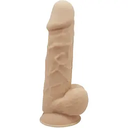 Фалоімітатор з вібрацією SilexD Norman Vibro Flesh (Model 1 Size 8,5) + LRS, діаметр 5 см - мініатюра 2