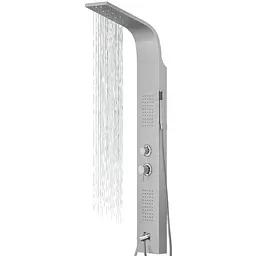 Душова панель Corsan Alto silver LED з виливом A017MSLLEDW, Сірий