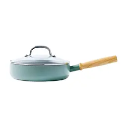 Сотейник GreenPan Mayflower з кришкою 24 см, 2,6 л блакитний (CC001682-001) - мініатюра 2