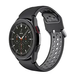Ремінець для Samsung Galaxy Watch 4 40mm - чорно-сірий ширина кріплення 20мм силікон Watchbands Galaxy Uniq (W40-6WB37370222) - мініатюра 2