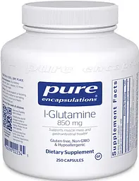 Амінокислота L-глютамін Pure Encapsulations l-Glutamine 850 мг 250 капс