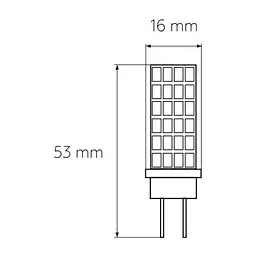Лампочка Eurolamp Светодиодная капсульная лампа EUROLAMP LED силикон G4 5W 500Lm 300 (LED-G4-0530(12)) - мініатюра 3