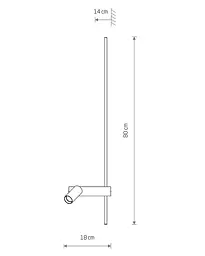 Настінний світильник, бра Nowodvorski 11580 Easy Right GU10 MR11 10W | LED 11W 3000K 450Lm IP20 Білий - мініатюра 7