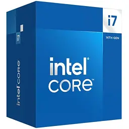Процесор Intel Core i7 (LGA1700) i7-14700, Box, 20x2.1 GHz (Turbo Boost 5.4 GHz, 28 потоків), UHD Graphics 770, L3 33Mb Smart Cache, Raptor Lake, 7 nm, TDP 67 Вт