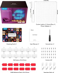 Гірлянда Smart-штора SFK-07 святкова LED-гірлянда для дому ∙ Світлодіодна штора з додатком SFK-07 20 ниток по 20 LED - мініатюра 2