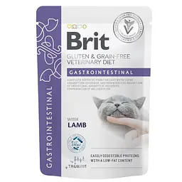Корм вологий Brit GF VD Gastrointestinal для кішок з ягнятком 85 г - мініатюра 6