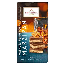 Шоколад марципановий Niederegger Walnuss-Rum-Krokant Marzipan 110 г