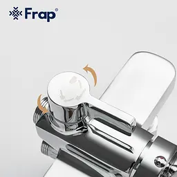 Душова система Frap F2461, поворотний вилив - перемикач на лійку, 3 режими, білий/хром - мініатюра 7