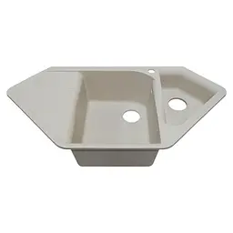Кухонна мийка Adamant SPIRIT ivory 1000x500x225 мм, кутова з крилом 100 см - мініатюра 2
