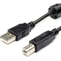 Кабель Atcom USB - USB Type-B V 2.0 (M/M), 1.5 м, ферит, чорний (5474) - мініатюра 2