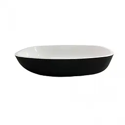 Умивальник накладний Adamant Amarant Black-White glossy 540x410x130мм, штучний камінь 54 см - мініатюра 2