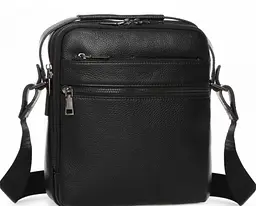 Чоловіча сумка з натуральної шкіри Tiding Bag Чорна (SA25-17622-3A)