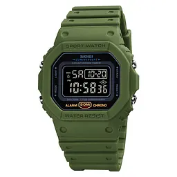 Наручний годинник чоловічий Skmei 1628 Army Green - Black, 1628AGBK (12263)