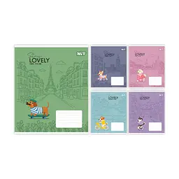 Зошит Yes Stay lovely А5 12 аркушів коса лінія (768767), в асортименті