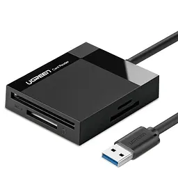 Card Reader USB 3.0 SD/TF/CF/MS 4 в 1 кабель 0.5м CR125 Ugreen