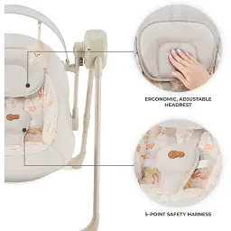 Крісло-гойдалка Kinderkraft Swingee Beige (KBSWIN00BEG0000) - мініатюра 4