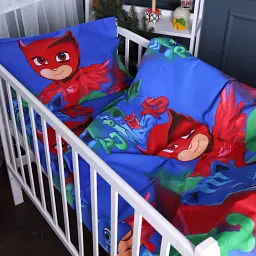 Простирадло MirSon Бязь Kids Time 17-0685 Heroes in Masks 150х200 см синьо-червоне (2200010230611) - мініатюра 2