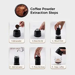 Портативна кавоварка Biolomix Espresso Machine HS-8439 для капсул і меленої кави чорна - мініатюра 4