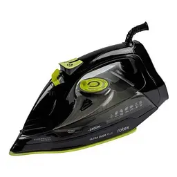 Прасувальна праска Rotex RIC65-C Ultra Glide Plus Керамічне покриття 2400Вт Резервуар 380мл Чорний / Жовтий