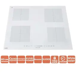 Варильна поверхня Ventolux HI 64 WH TC FBS SL - мініатюра 3
