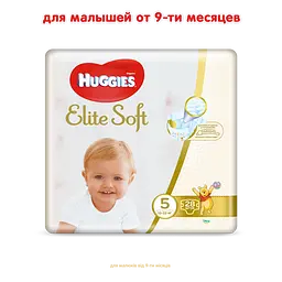 Підгузки Huggies Elite Soft 5 (12-22 кг), 28 шт. - мініатюра 2