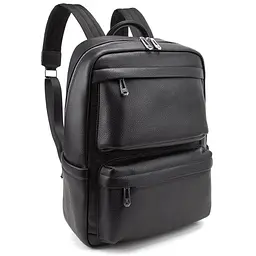 Чоловічий шкіряний рюкзак чорний Tiding Bag A25F-210727A