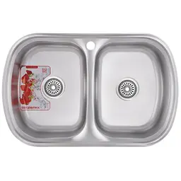 Кухонна мийка Zerix Z7749-08-180E satin ZM0565, Нержавіюча сталь