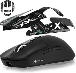 Миша ігрова бездротова із док станцією Attack Shark X6 чорна - мініатюра 2