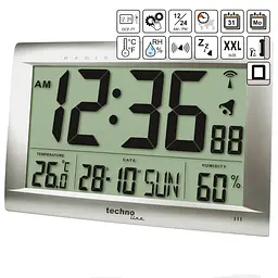 Годинник настінний Technoline WS8009 Silver (WS8009), Сріблястий - мініатюра 4