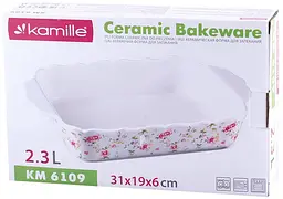 Форма для запікання Mirlinda керамічна Kamille 30,5х19х6 см kuh0006932 - мініатюра 4