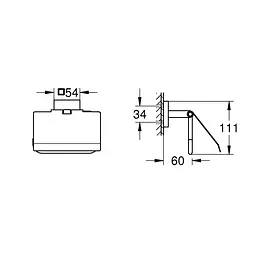 Тримач туалетного паперу Grohe QuickFix Start Cube 411022430 Чорний матовий - мініатюра 2