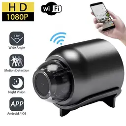 WiFi-камера X5 1080P HD - міні-камера спостереження з нічним баченням, детектором руху, широким кутом 140° - мініатюра 3