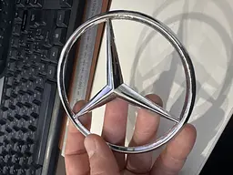 Емблема для Mercedes 110 мм металева 3 пуклі - мініатюра 2