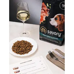 Сухий корм Savory Puppy багатий на Fresh Turkey & Chicken 1 кг для цуценят (індичка та курка) - мініатюра 7