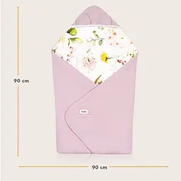 Ковдра для люльки Lionelo Travel Swaddle Blanket pink flower (LO-TRAVEL SWADDLE BLANKET PINK FLOWER) - мініатюра 5