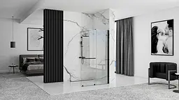 Душова стінка Rea Cortis 120 black REA-K8880 - мініатюра 3