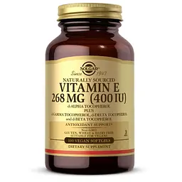 Вітаміни та мінерали Solgar Vitamin E 268 mg (400 IU) Mixed Tocopherols, 100 вегакапсул