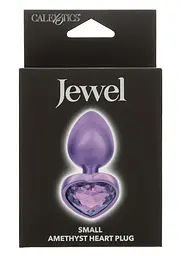 Анальна пробка Calexotics Diamond Heart Plug S, 6 см (фіолетовий) - мініатюра 5