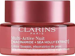 Clarins Нічний крем для обличчя для всіх типів шкіри 50 мл Multi-Active Night Face Cream Niacinamide + Sea Holly Extract