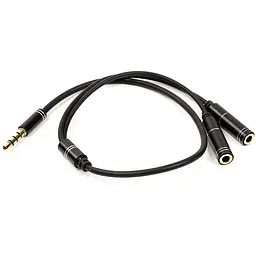 Перехідник 3.5 mm (M) - 2x3.5 mm (F), 4 pin, 0.2 m PowerPlant (CA913206)