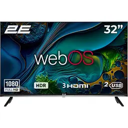 2E Телевізор 32" LED FHD 60Hz Smart WebOS Black