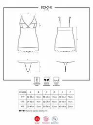 Комплект білизни Obsessive 853-CHE-1 L/XL чорний - мініатюра 7
