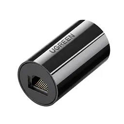 Сетевая муфта для соединения кабелей Ethernet UGREEN NW116 два гнезда RJ45 на противоположных торцах нужны два кабеля со штекерами RJ45 до 1 Гбит/с при поддержке гигабитного режима всеми звеньями сети общая длина кабельной линии до 100 м совместима с кабелями Cat 6 и Cat 5e защёлки фиксируют штекеры металлическое экранирование от электромагнитных помех чёрный (30837)