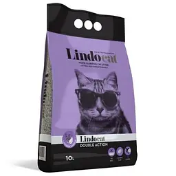 Бентонітовий наповнювач Lindocat для котячого туалету з ароматом лаванди та арганової олії 10 л