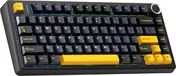 Клавіатура Aula F75 Wired Gasket Black Keycap Pink Switch EN/UA (6978080504890) - мініатюра 3