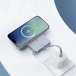 Магнітний павербанк Ugreen з бездротовою MagSafe зарядкою блакитний 30W 10000 мАч - мініатюра 12